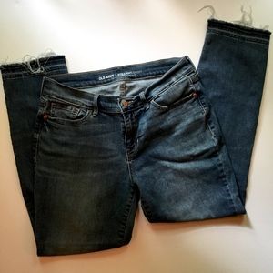 Old Navy raw edge straight leg jeans